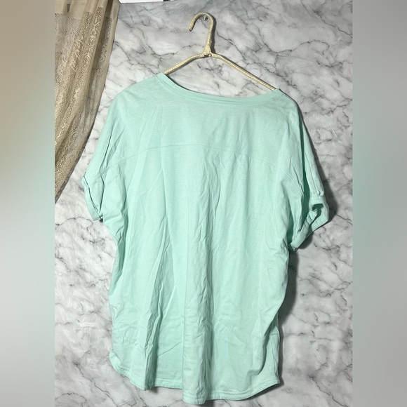 100% Cotton XL Relaxed Henley Tee Mint Green spring Easter Duluth Trading Co - Picture 3 of 9